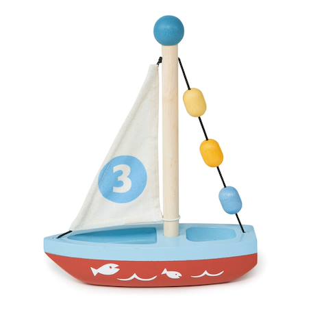 Mentari - Voilier En Bois Avec Perles Colorées - Jeu D'imagination Pour Tout-petits Multicolor