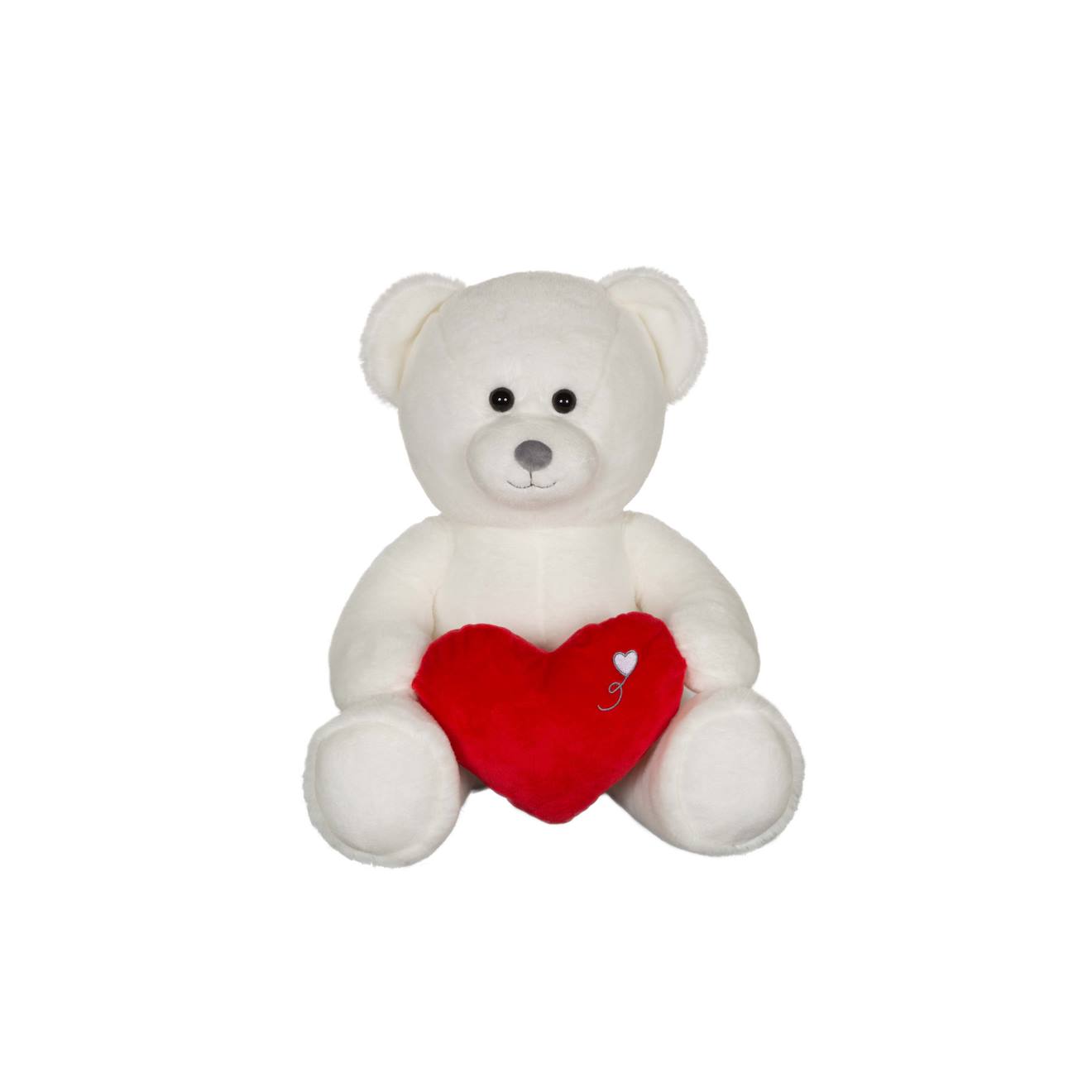 Peluche Ours Cœur 35 Cm Blanc