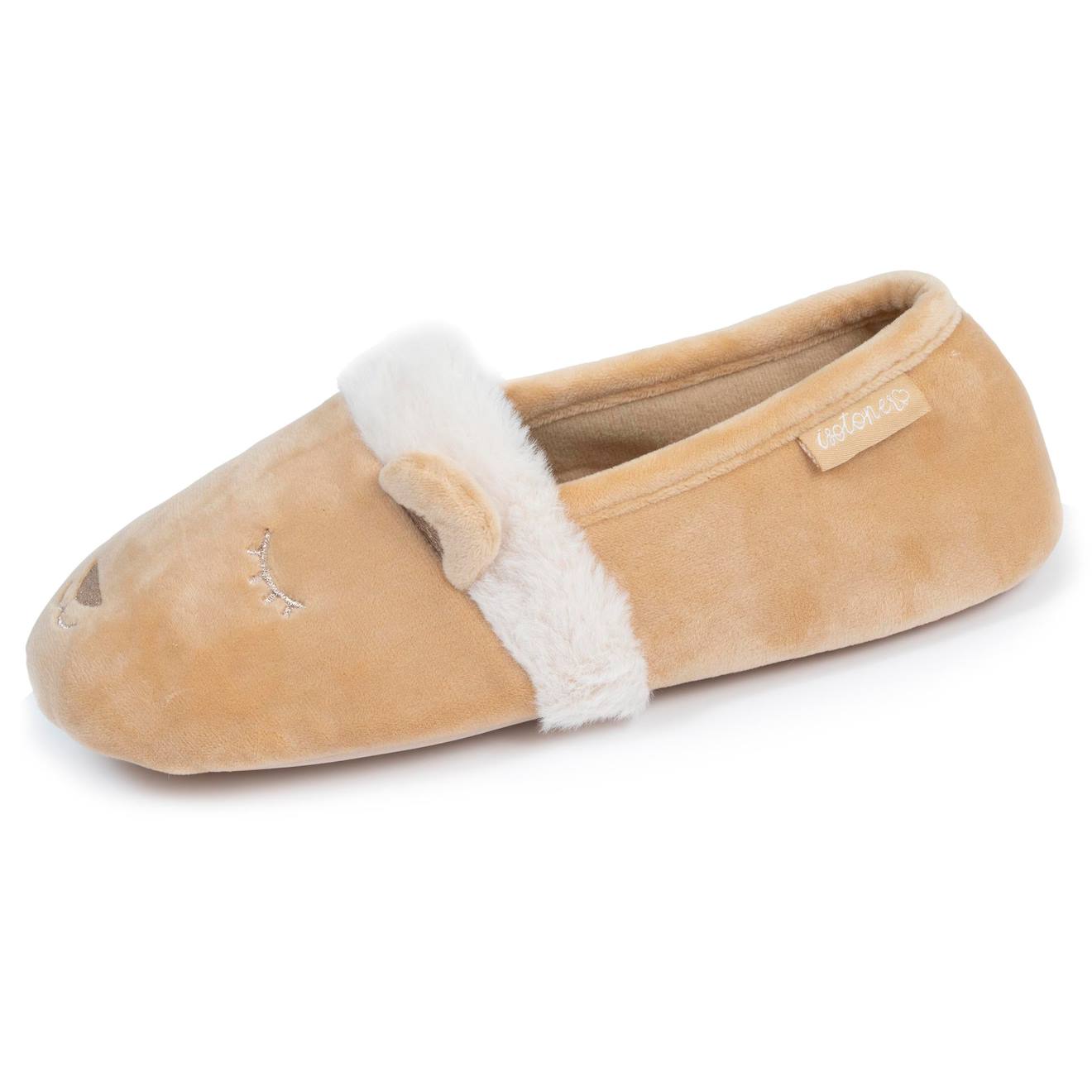 Chaussons Slippers Semelle Antidérapante Beige