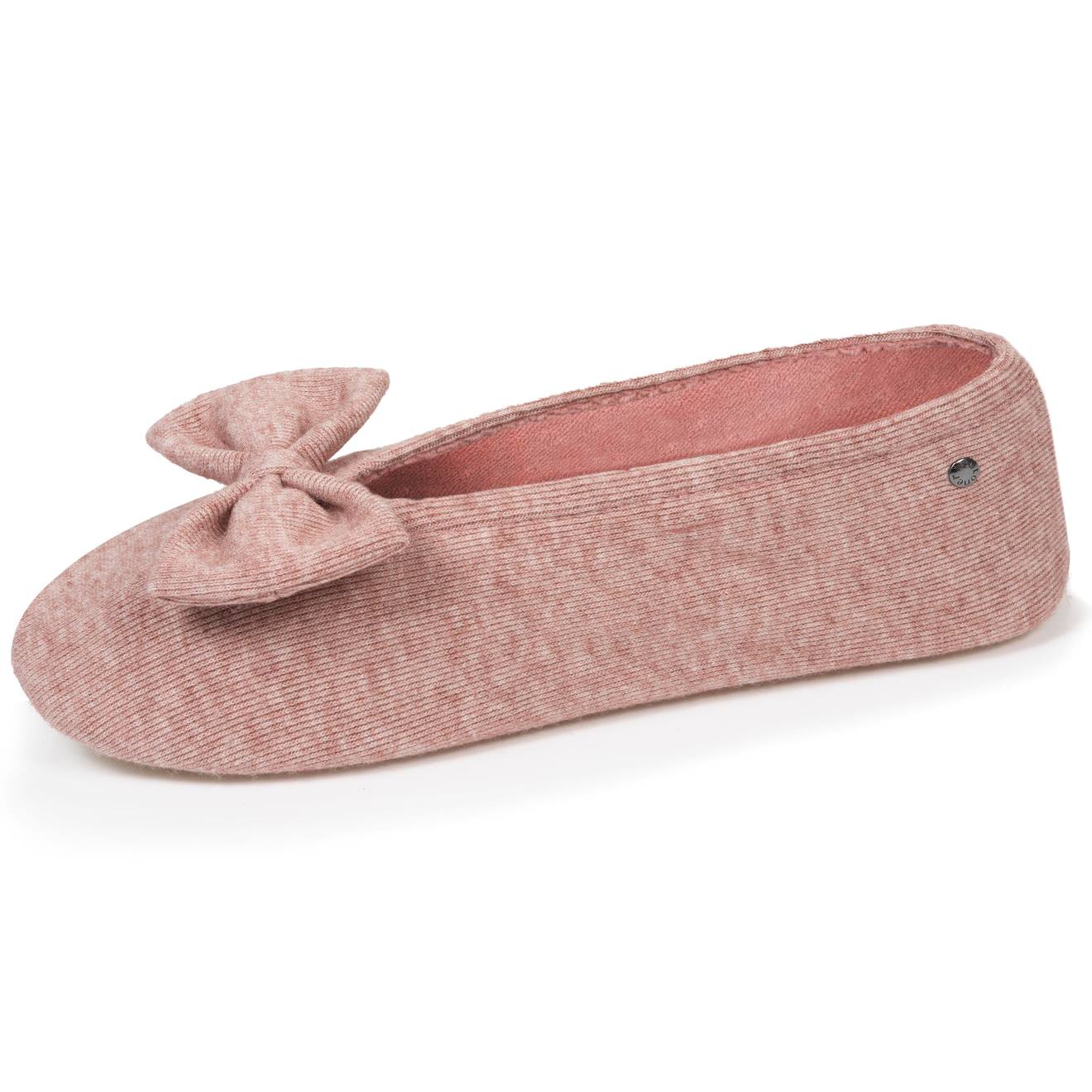 Chaussons Ballerines Ultra Confortables Semelle En Cuir Dtail Grand Nud Rose Chin 34 €