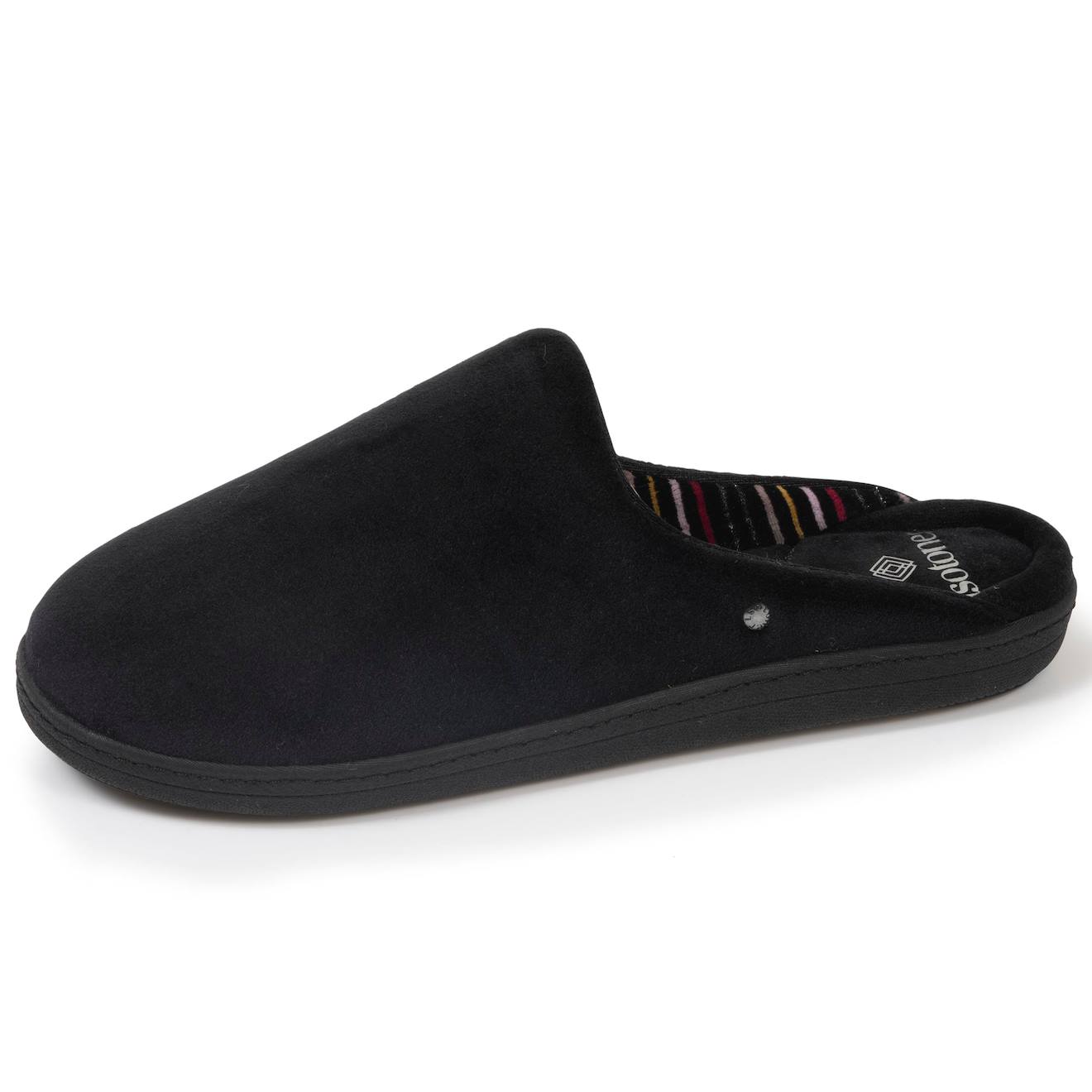 Chaussons Mules Ultra Confortables Et Légers, Mousse À Mémoire De Forme Noir
