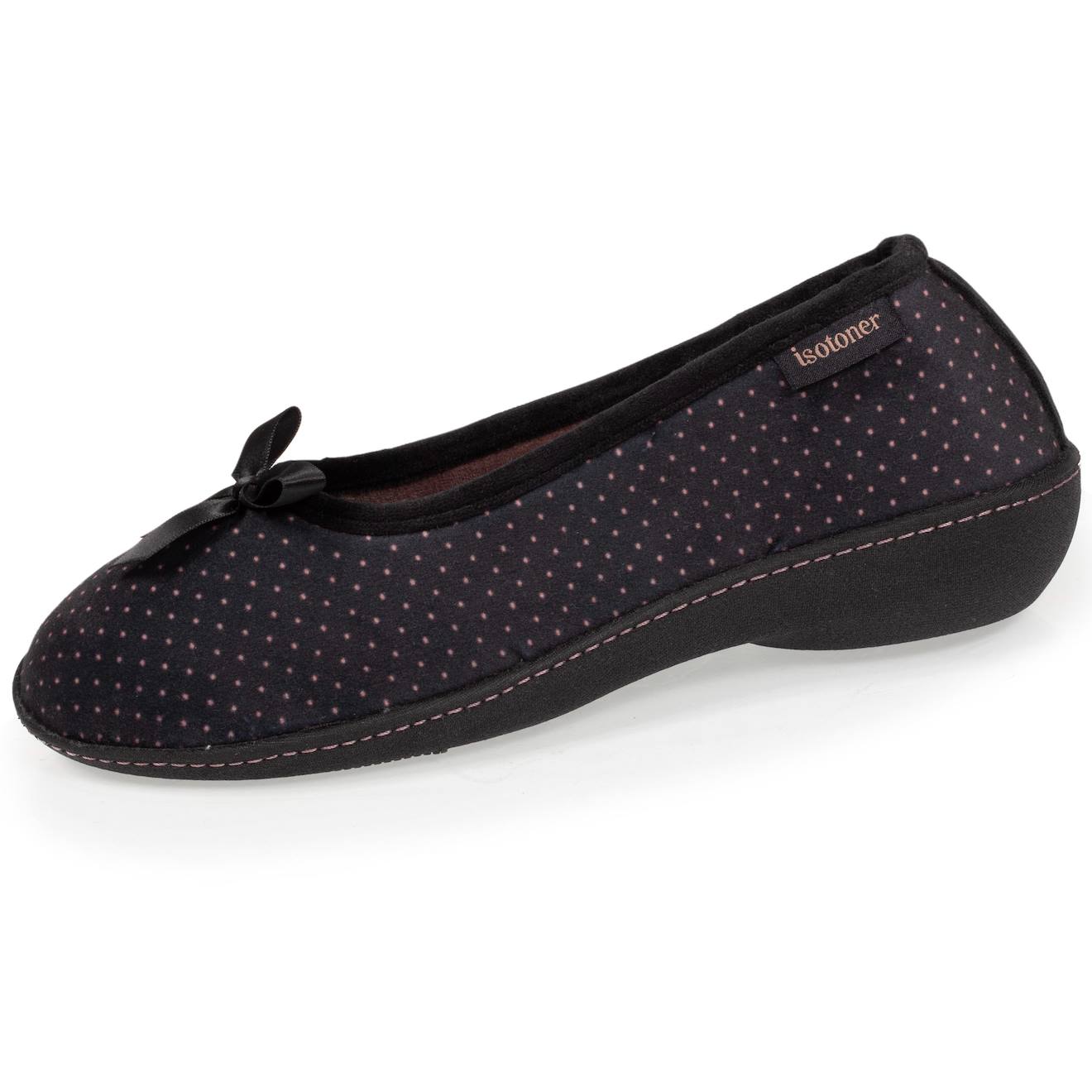 Chaussons Ballerines Ultra Doux, Ultra Confort Talon De 3,8 Cm Pois