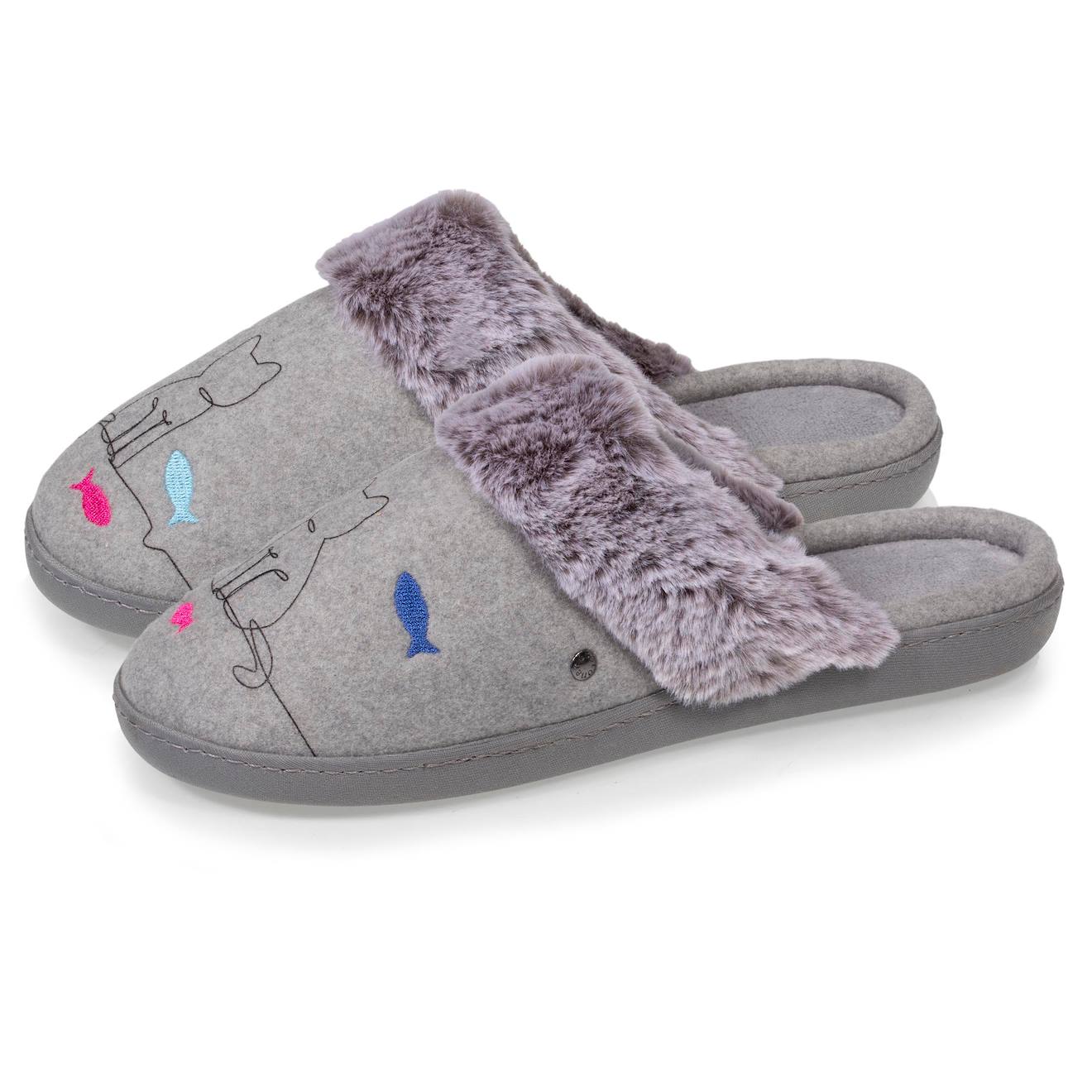 Chaussons Mules Ultra Confortables Et Lgers Mousse Mmoire De Forme Gris Chin 30 €
