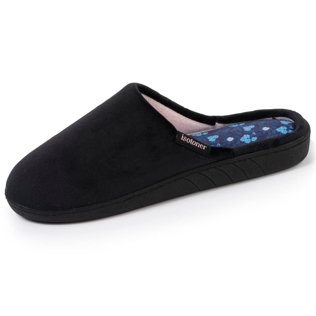 Chaussons Mules Ultra Confortables Semelle À Mémoire De Forme Noir