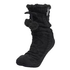 -Chaussettes d'intérieur fourrées, antidérapante