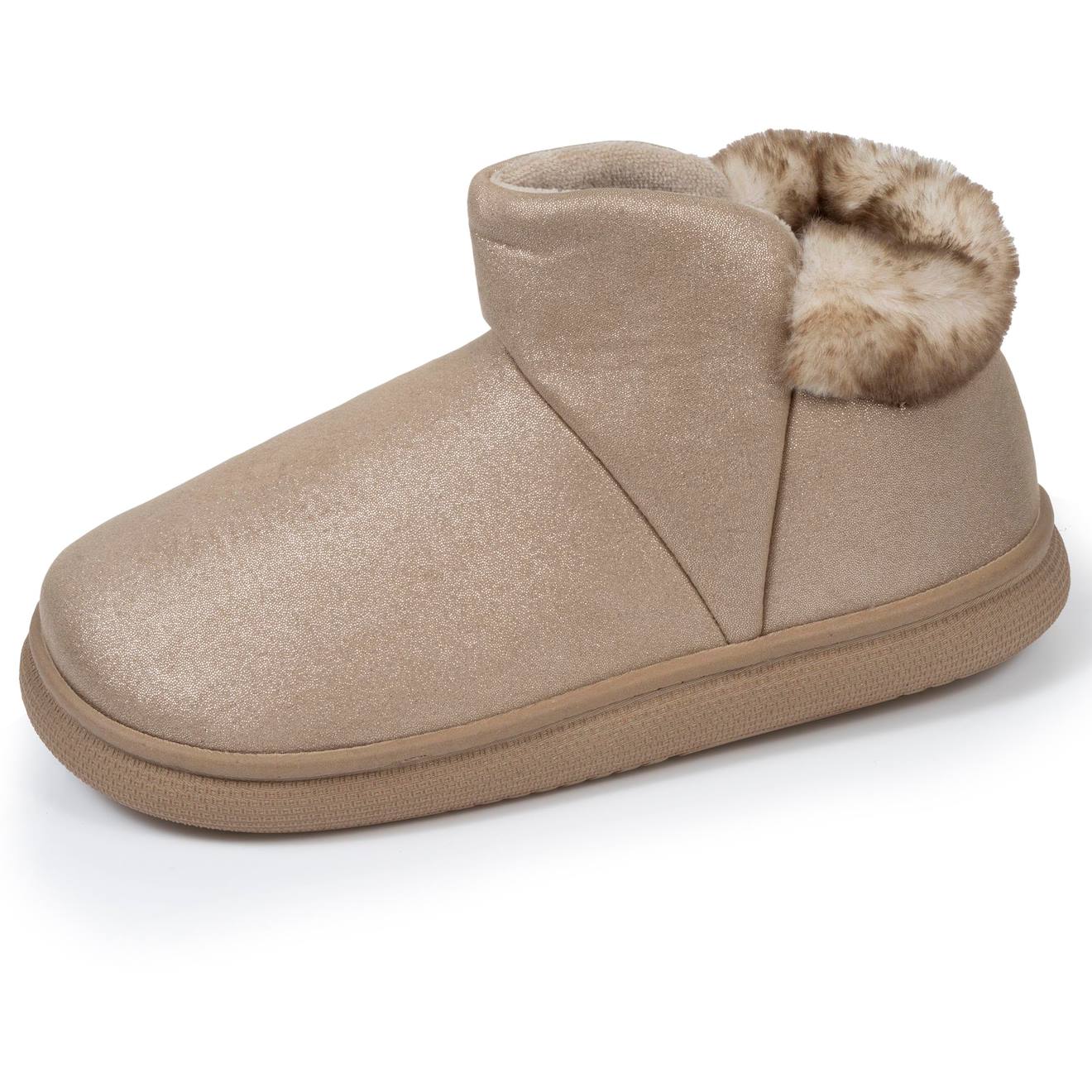 Chaussons Bottillons Semelle Bloup Extra Confort Beige