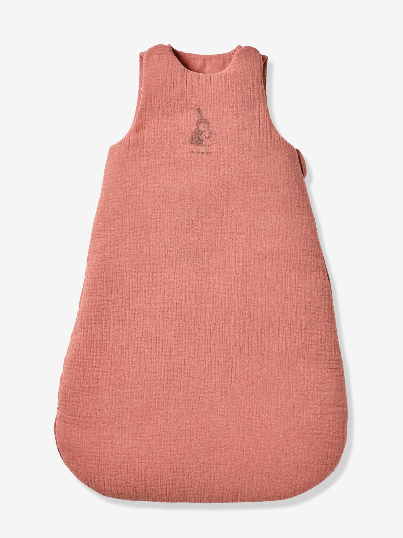 Gigoteuse en gaze de coton LAPIN vieux rose (Vertbaudet) - Image 2