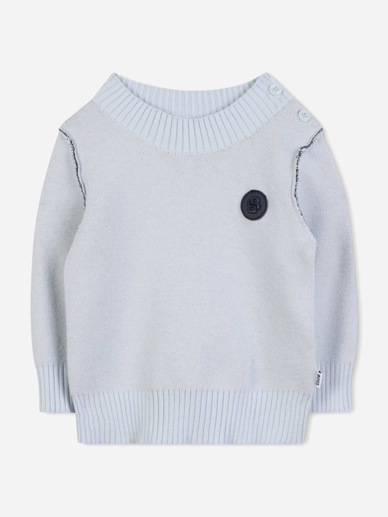 Pull Tricot Bleu Glacier