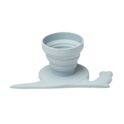 Jouet-Premier âge-Jouets de bain-Mesureur d'eau escargot à ventouse pliable– jouet d’eau éducatif en silicone - bleu pastel