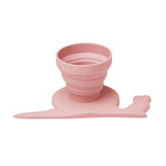 Jouet-Premier âge-Mesureur d'eau escargot à ventouse pliable – jouet d’eau éducatif en silicone - rose pastel