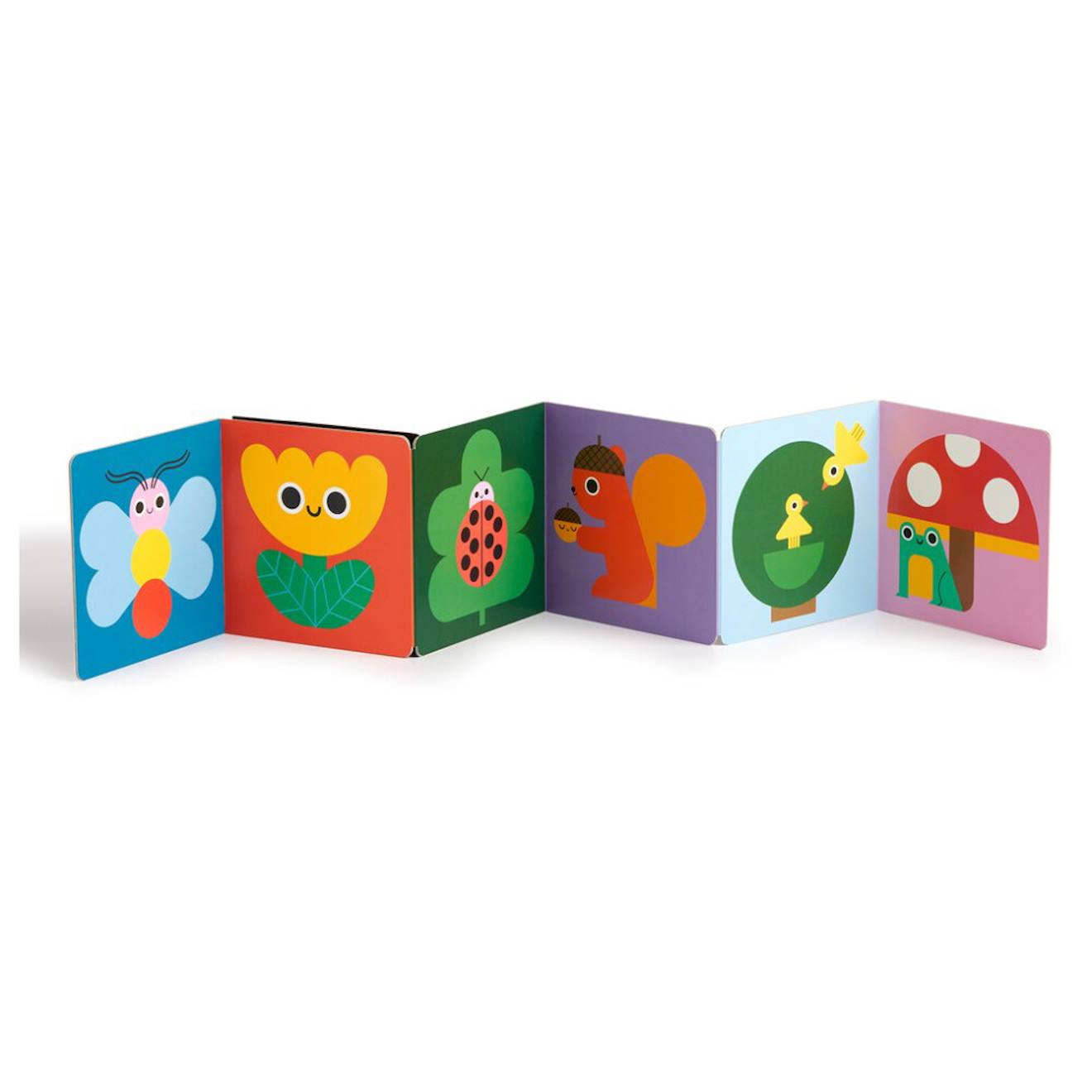 Livre Accordéon Nature My Tummy Book – Livre D’éveil Pour Bébé Recto-verso Avec Miroir Multicolore