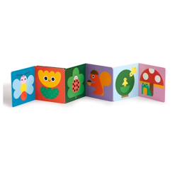 Jouet-Premier âge-Jouets en tissu-Livre accordéon nature my tummy book – livre d’éveil pour bébé recto-verso avec miroir