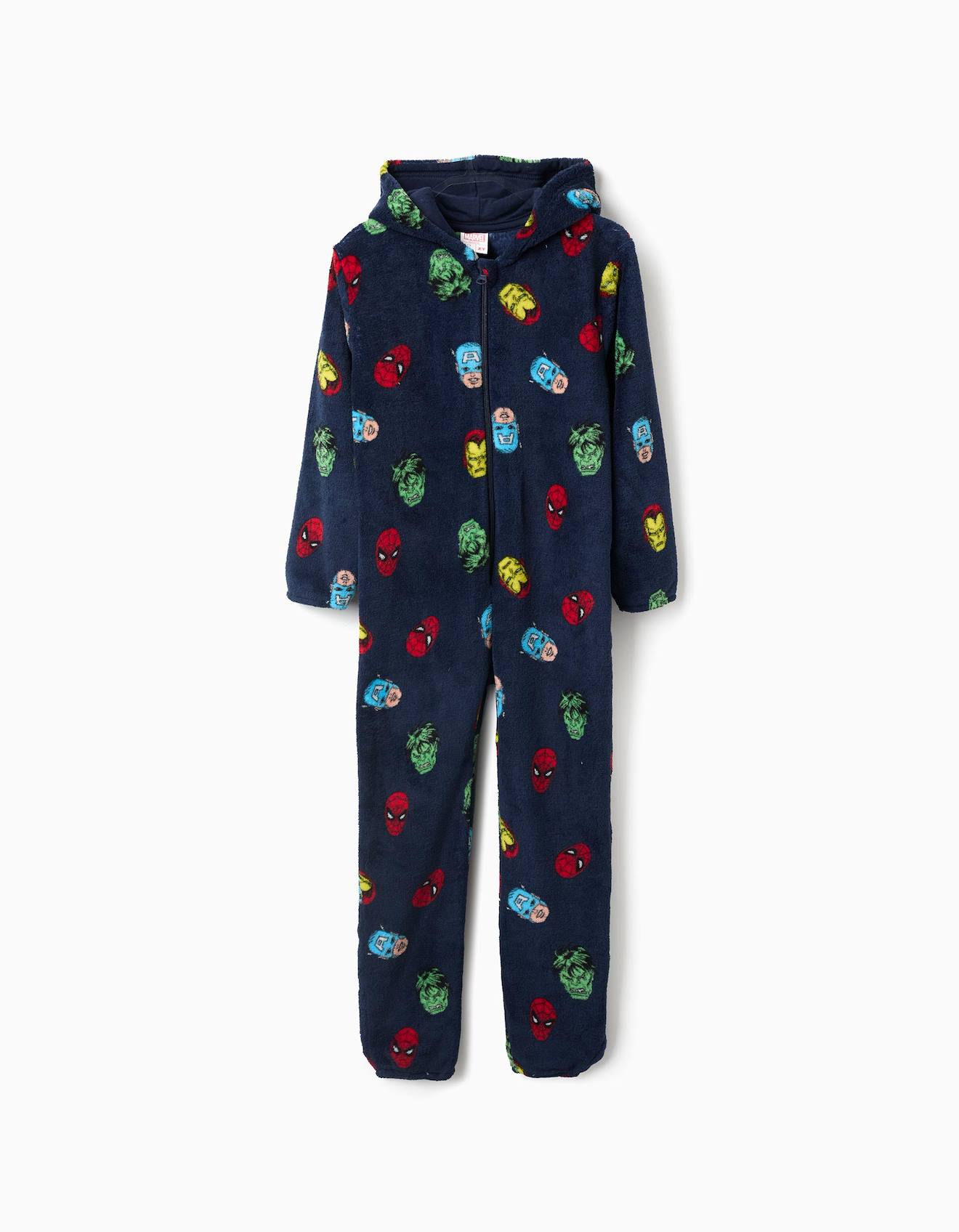 Surpyjama En Polaire Corail Motif Marvel Bleu Fonc 17 €