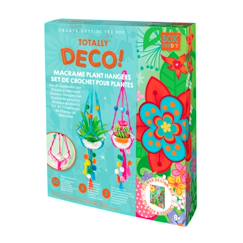 Jouet-Activités artistiques et musicales-Coffret créatif DIY - porte-plante en macramé coloré à faire soi-même!