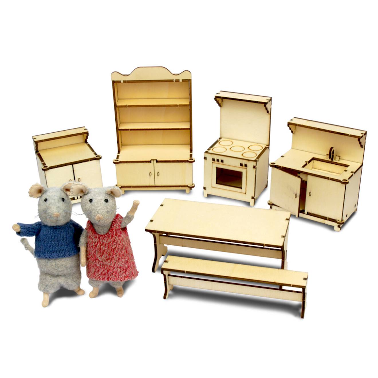 Kit De Meubles – Mini-cuisine La Maison Des Souris (échelle 1:12) Multicolor
