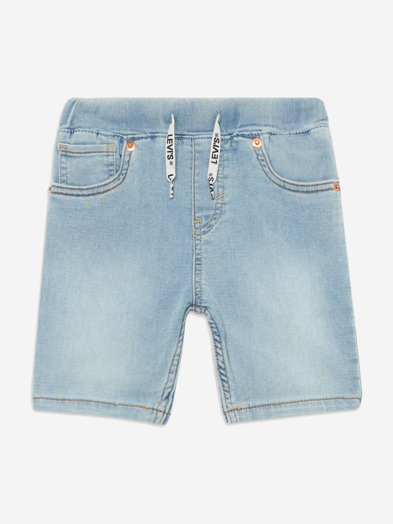 Short Garçon Taille Élastique Bleu Clair