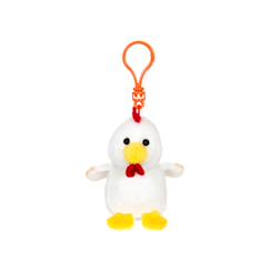 Jouet-Premier âge-Porte-clés en peluche coq easter 8 cm