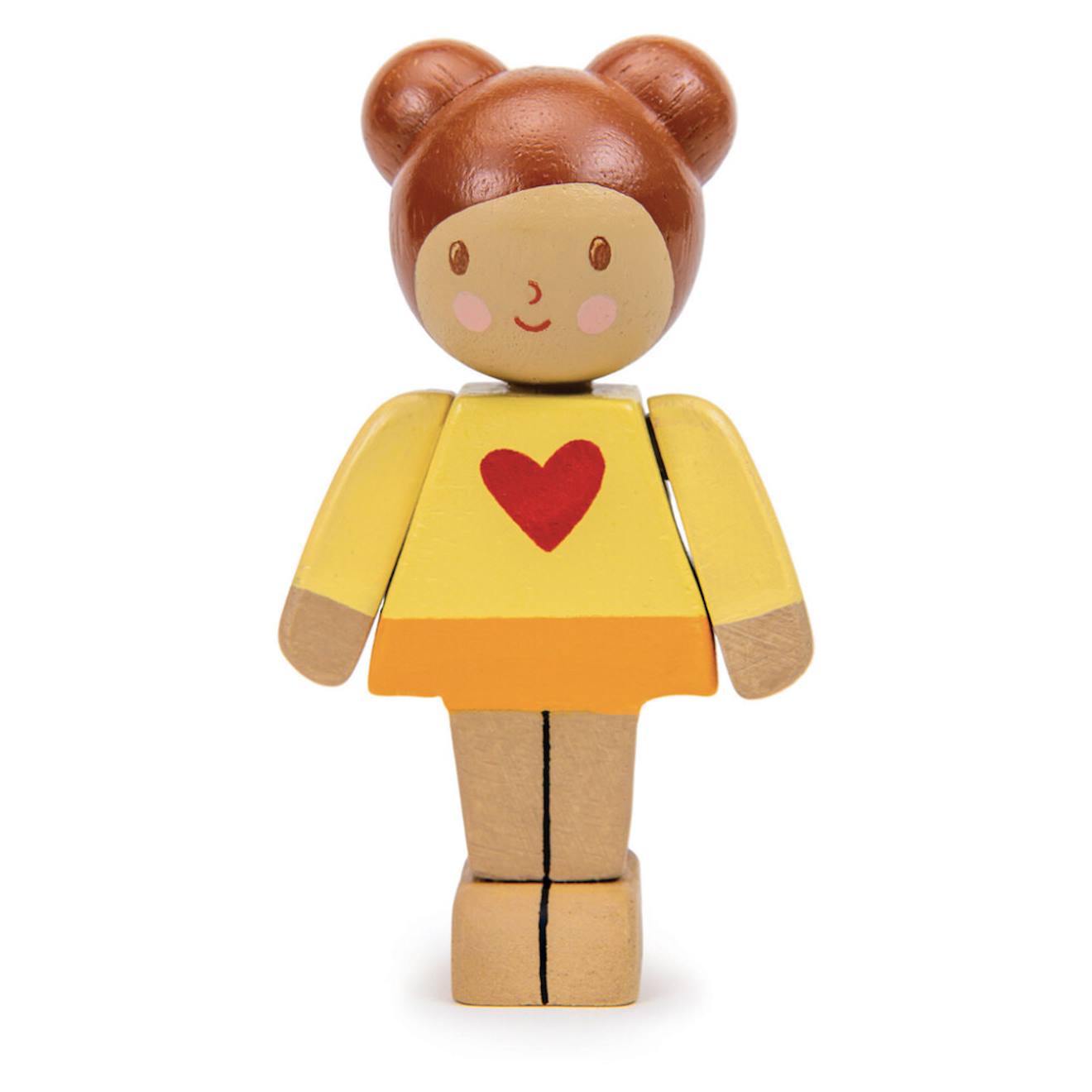 Poupée En Bois Pour Maison De Poupée - Collection Famille - Fille Multicolore