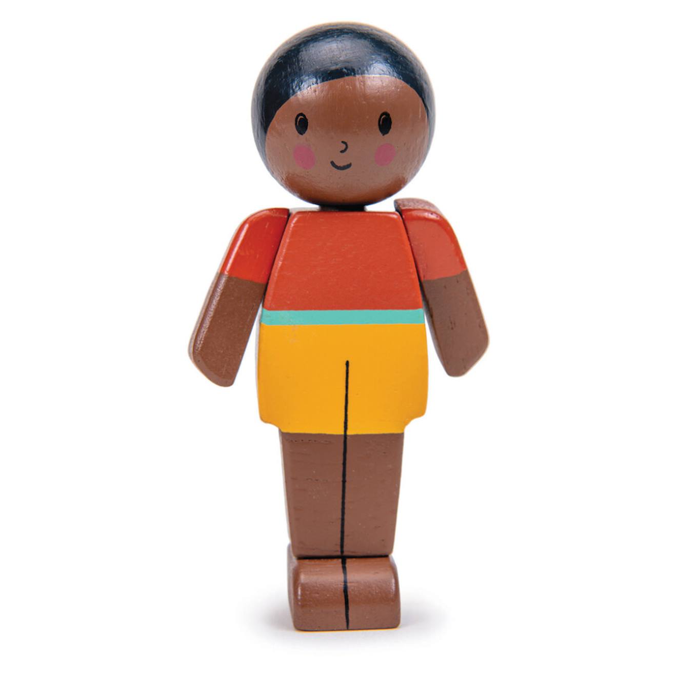 Poupée En Bois Pour Maison De Poupée - Collection Famille - Père Multicolore