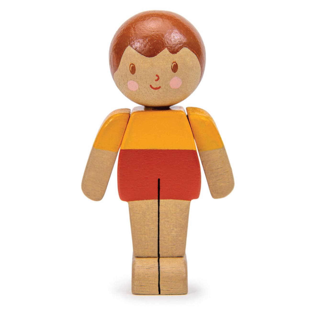 Poupée En Bois Pour Maison De Poupée - Collection Famille - Fils Multicolore