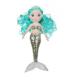 Jouet-Premier âge-Peluches-Peluche - peluche sirène océana - 30 cm  - cheveux vert d'eau