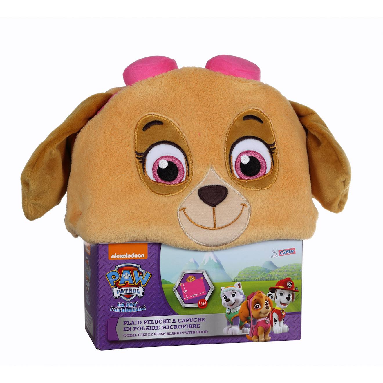 Plaid Peluche À Capuche Pat'patrouille - Stella Violet