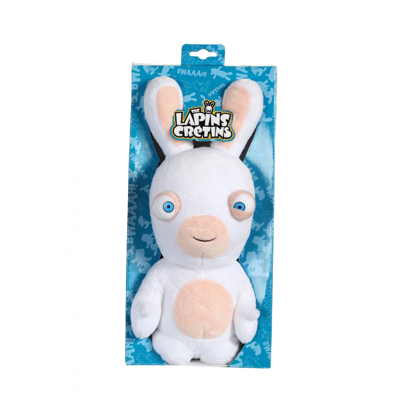 Peluche Lapins Crétins Sonore Bouche Fermée - 28 Cm Blanc