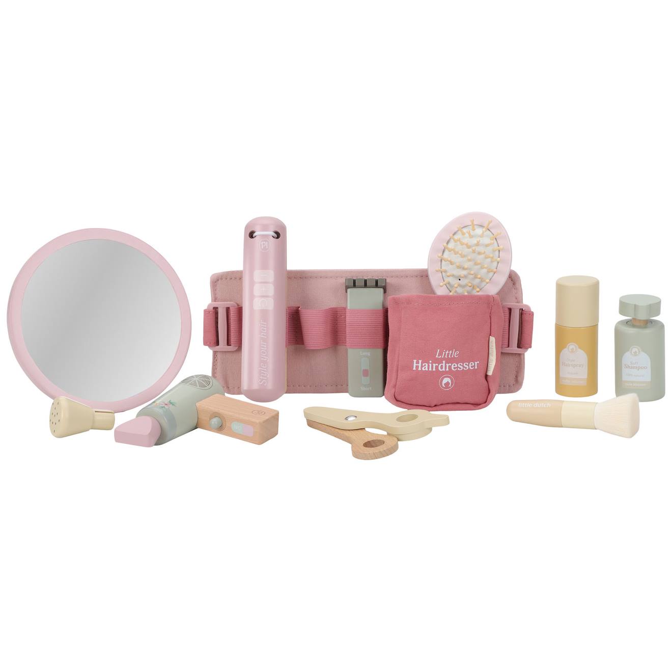 Set De Coiffeur En Bois Rose