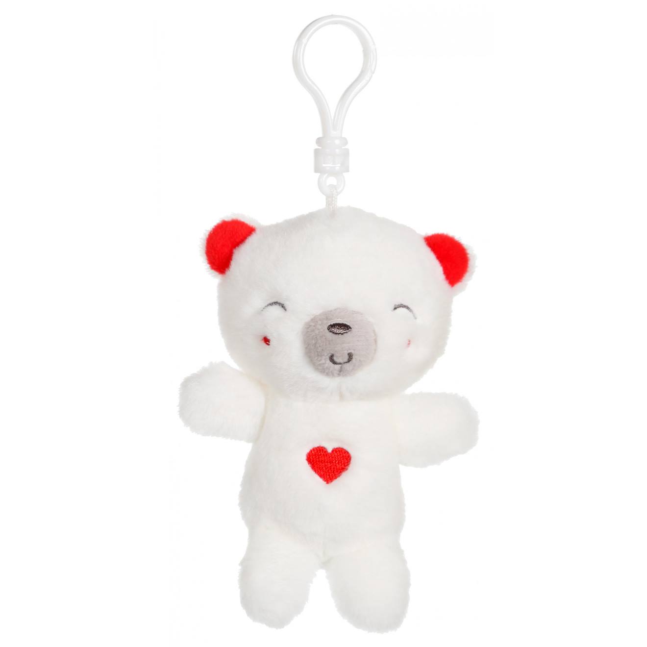 Peluche - Cuty Love Porte-clés 10 Cm - Ours Blanc