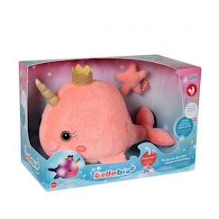 Jouet-Premier âge-Peluche - bellabloo le narval, peluche musicale interactive et lumineuse - 35 cm