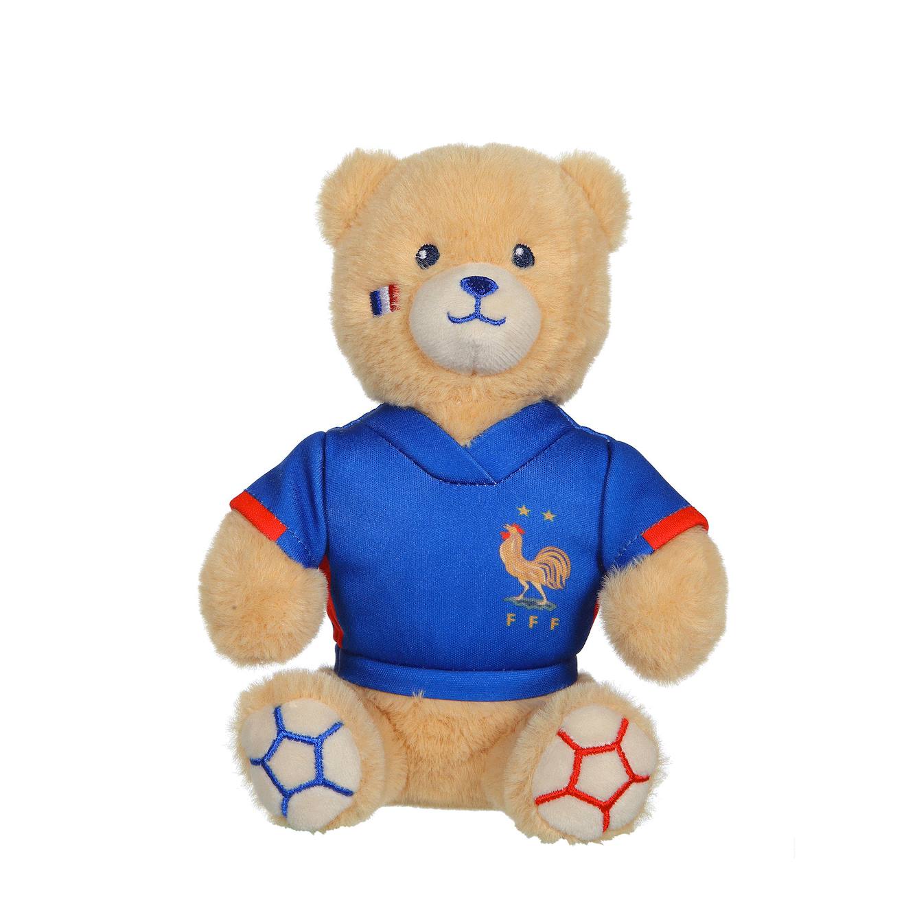 Peluche Fff Equipe De France De Football - Ours Maillot 15 Cm Rouge