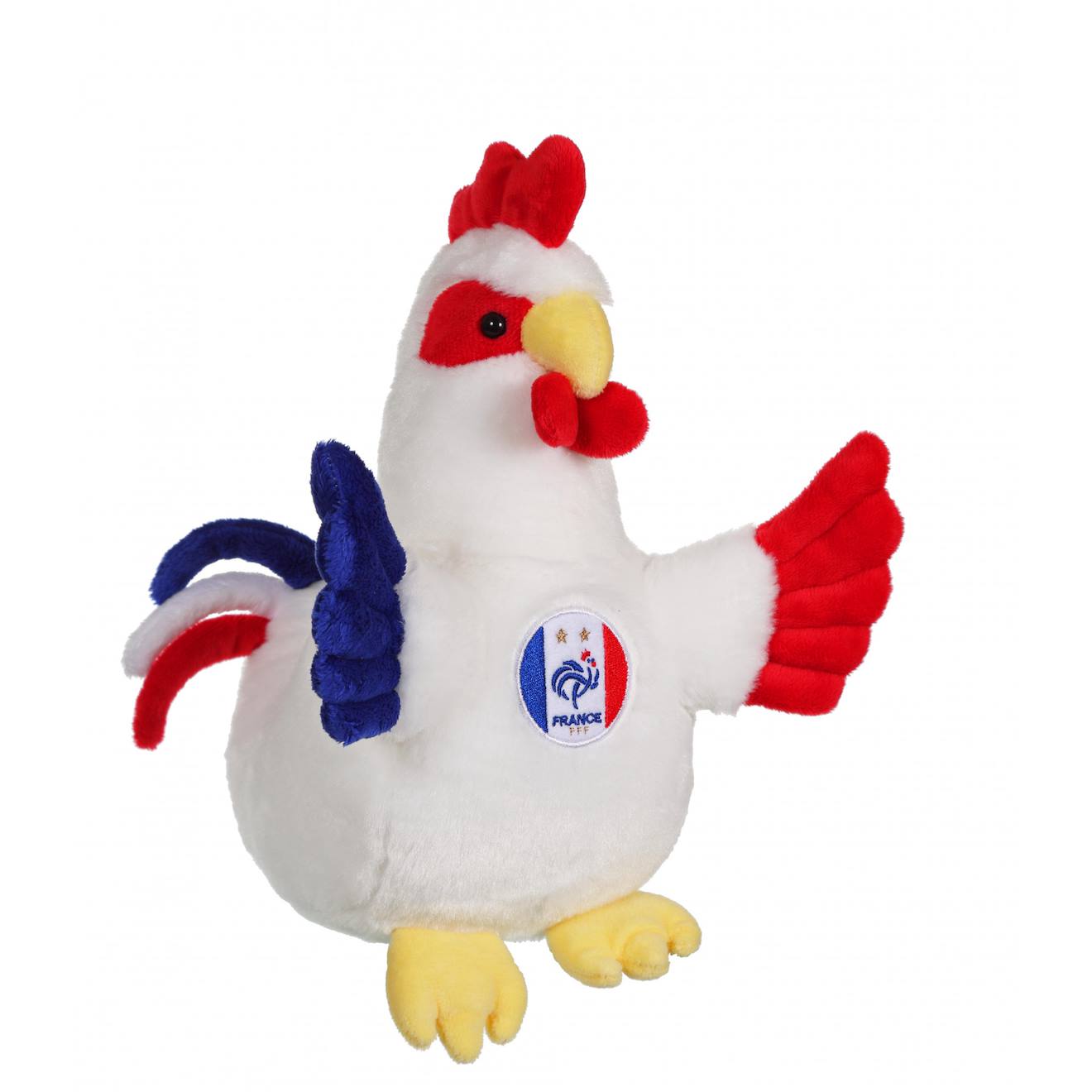 Peluche Équipe De France - Fff Coq Bleu Blanc Rouge Sonore 25 Cm Rouge