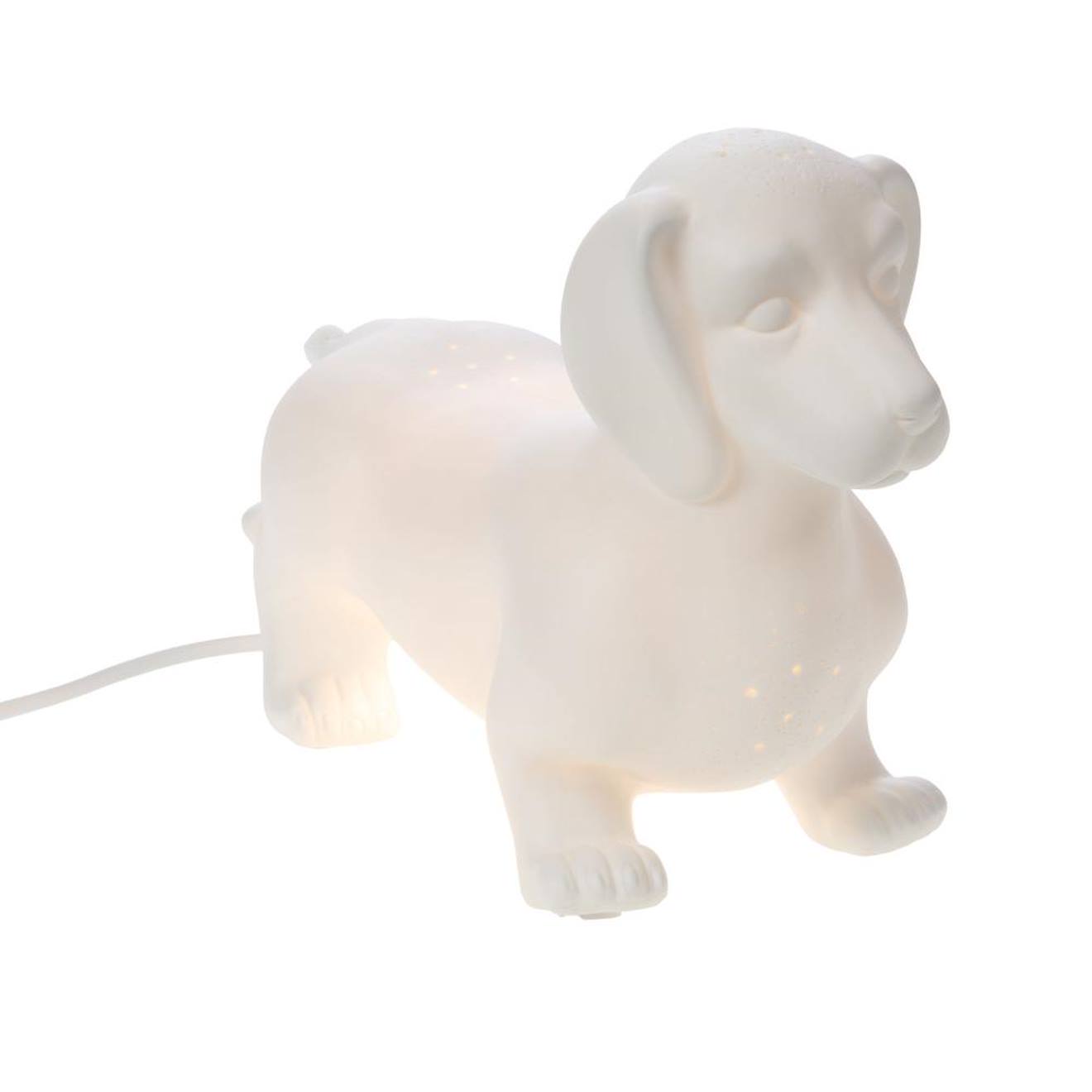 Lampe Teckel Blanc