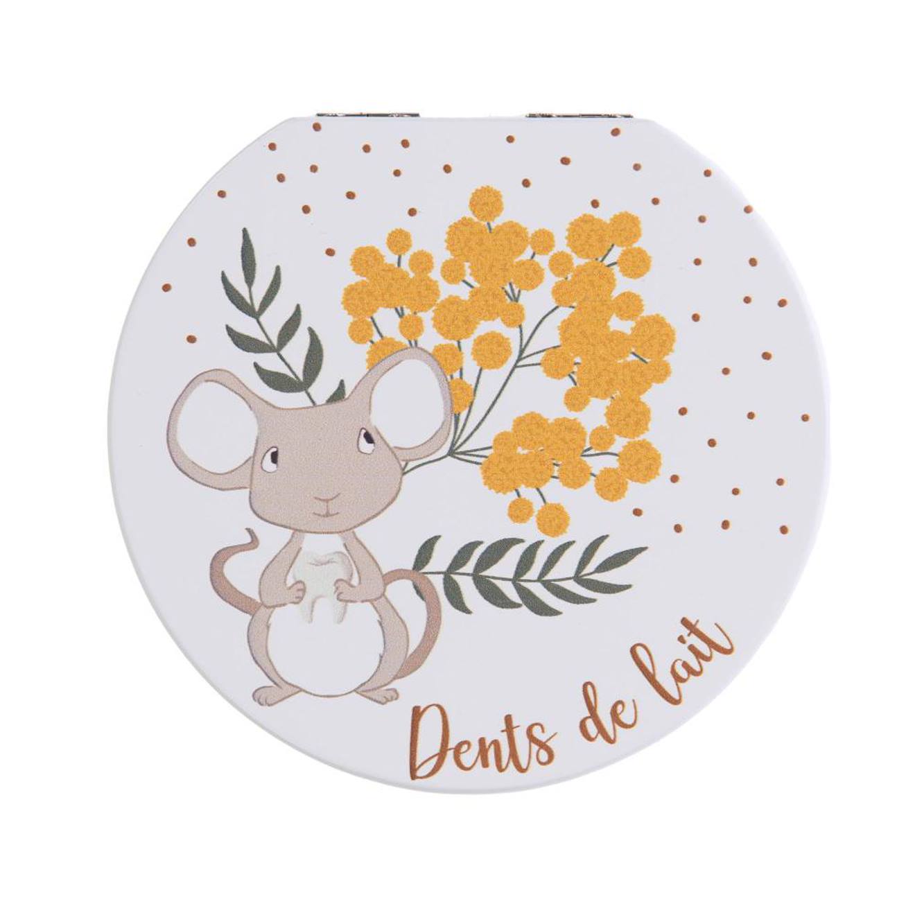 Boite À Dents De Lait Mimosa Jaune