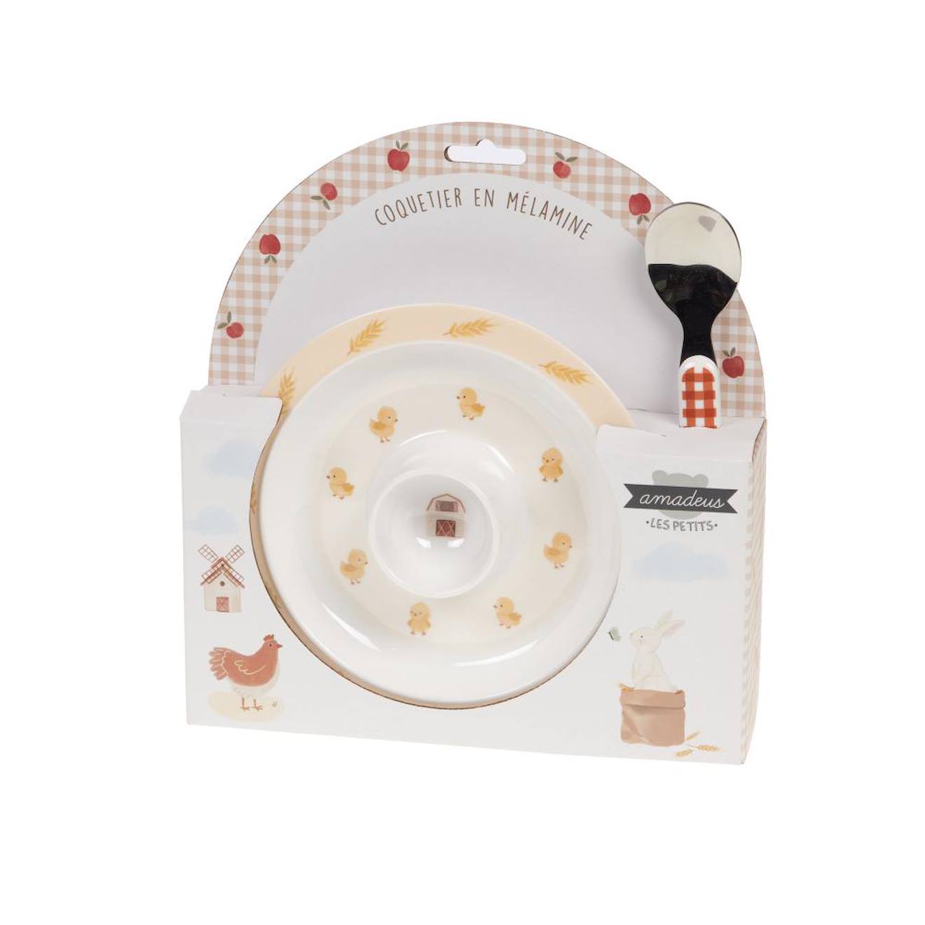 Coffret Coquetier Justin Jaune