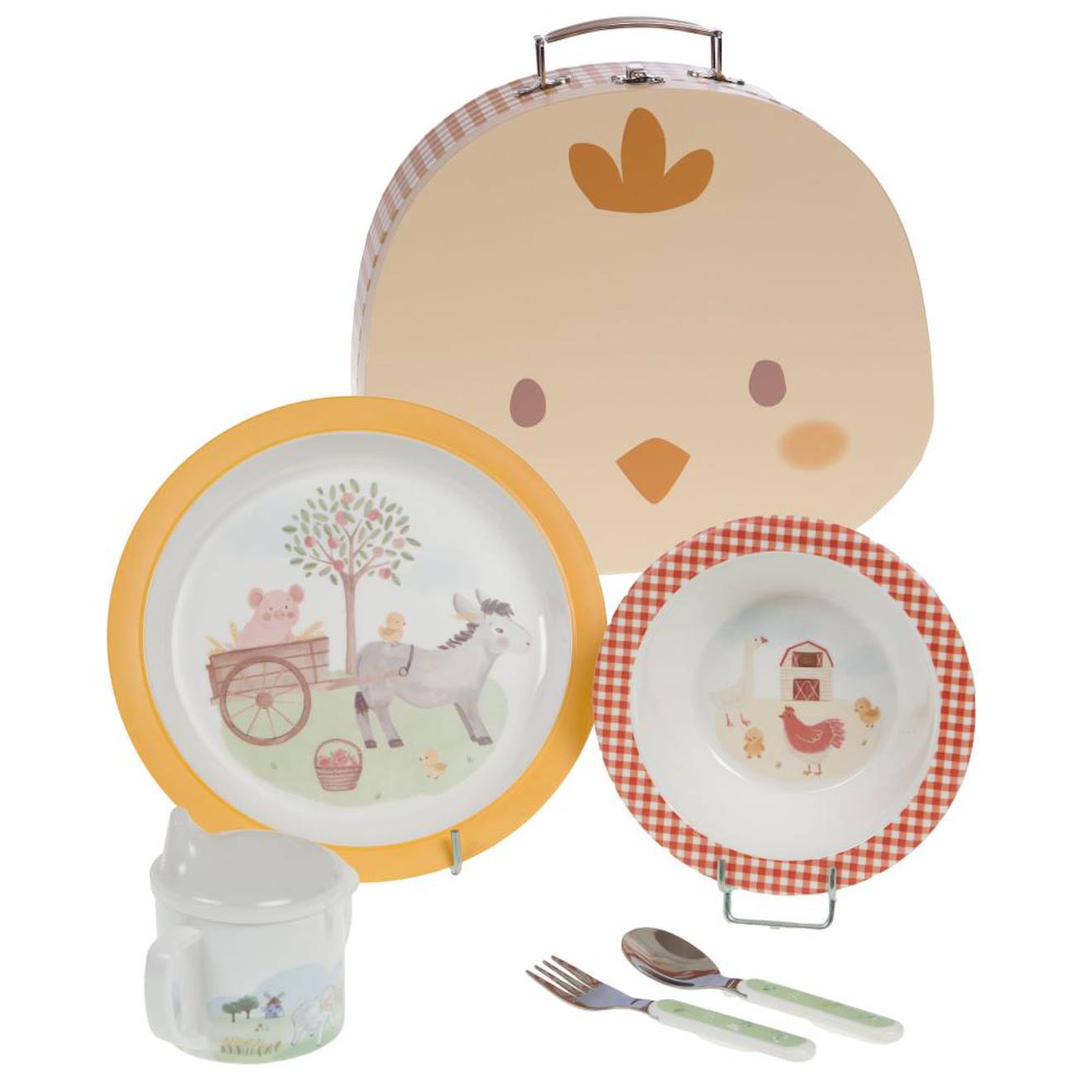 Coffret Déjeuner Valisette 5 Justin Jaune