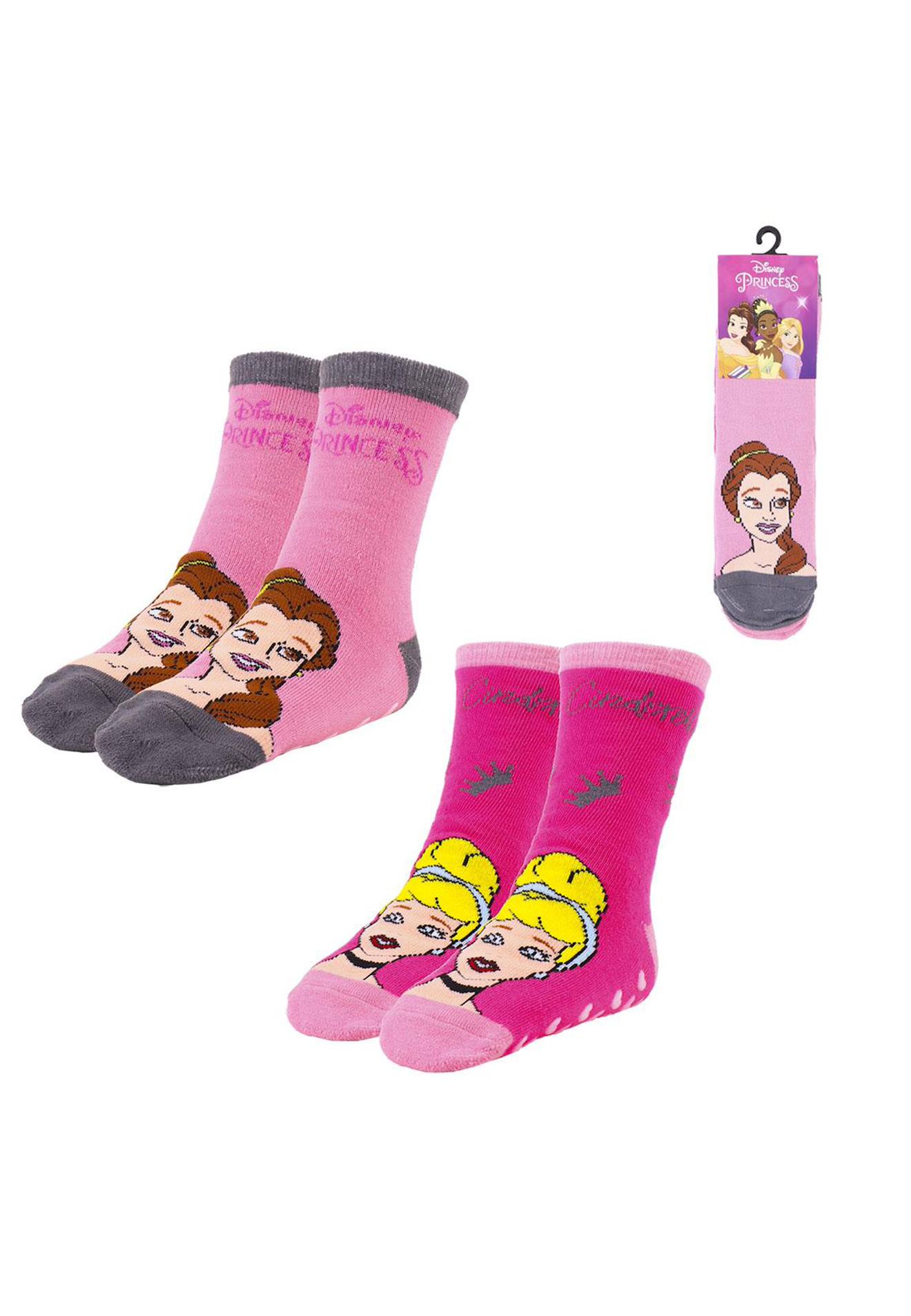 Chaussettes Antidérapantes 2 Pièces Princesse Multicolor