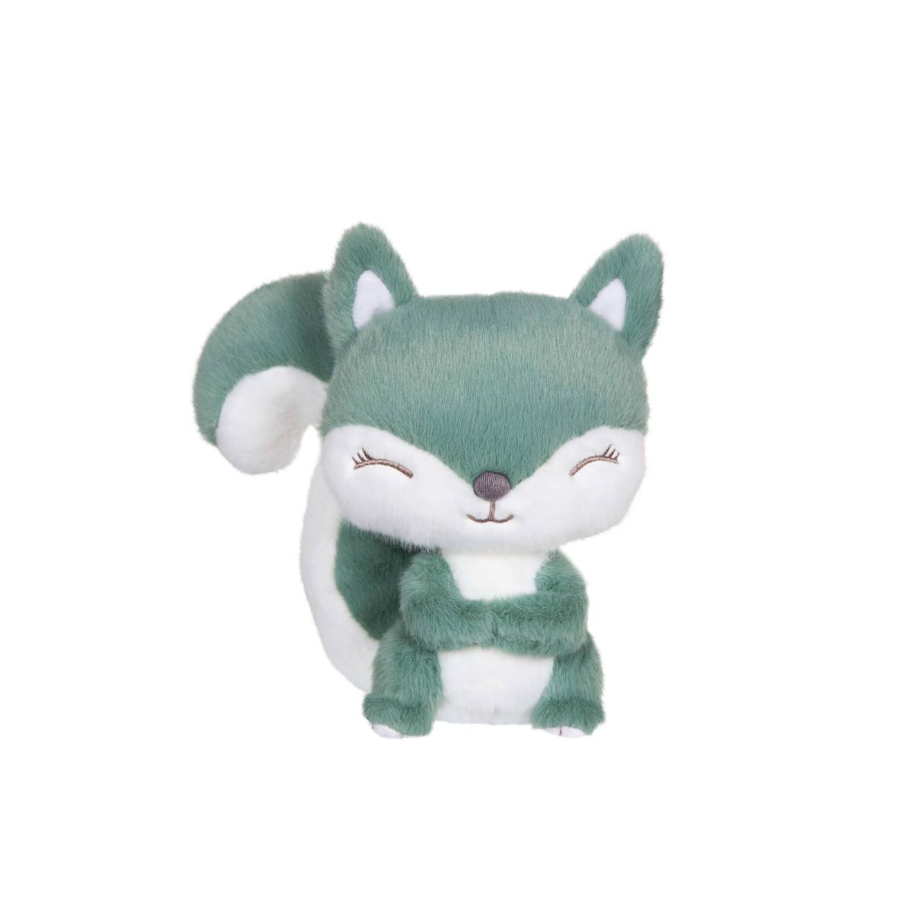 Peluche Écureuil Color Bleu Vert – 15 Cm Bleu