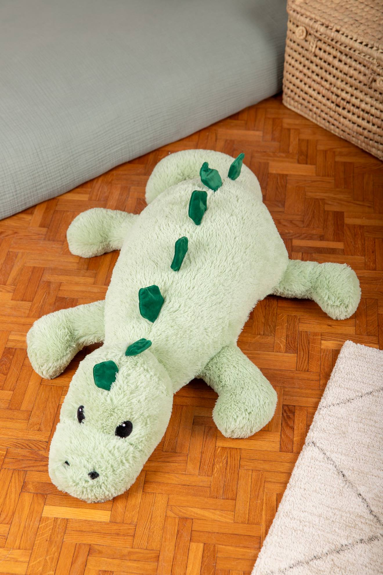 Peluche Géante Hector Le Stégosaure - Made In France Vert