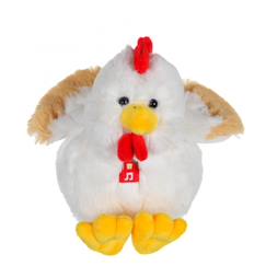Jouet-Premier âge-Peluches-Peluche - les pakidoo sonores en peluche 15 cm - poule blanche