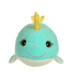 Jouet-Premier âge-Peluches-Peluche - peluche sonore narval bellabloo friends - 18 cm