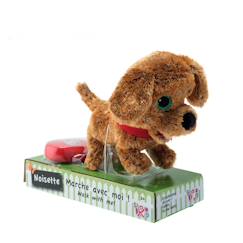 Jouet-Peluche filoguidée chien noisette marche avec moi !