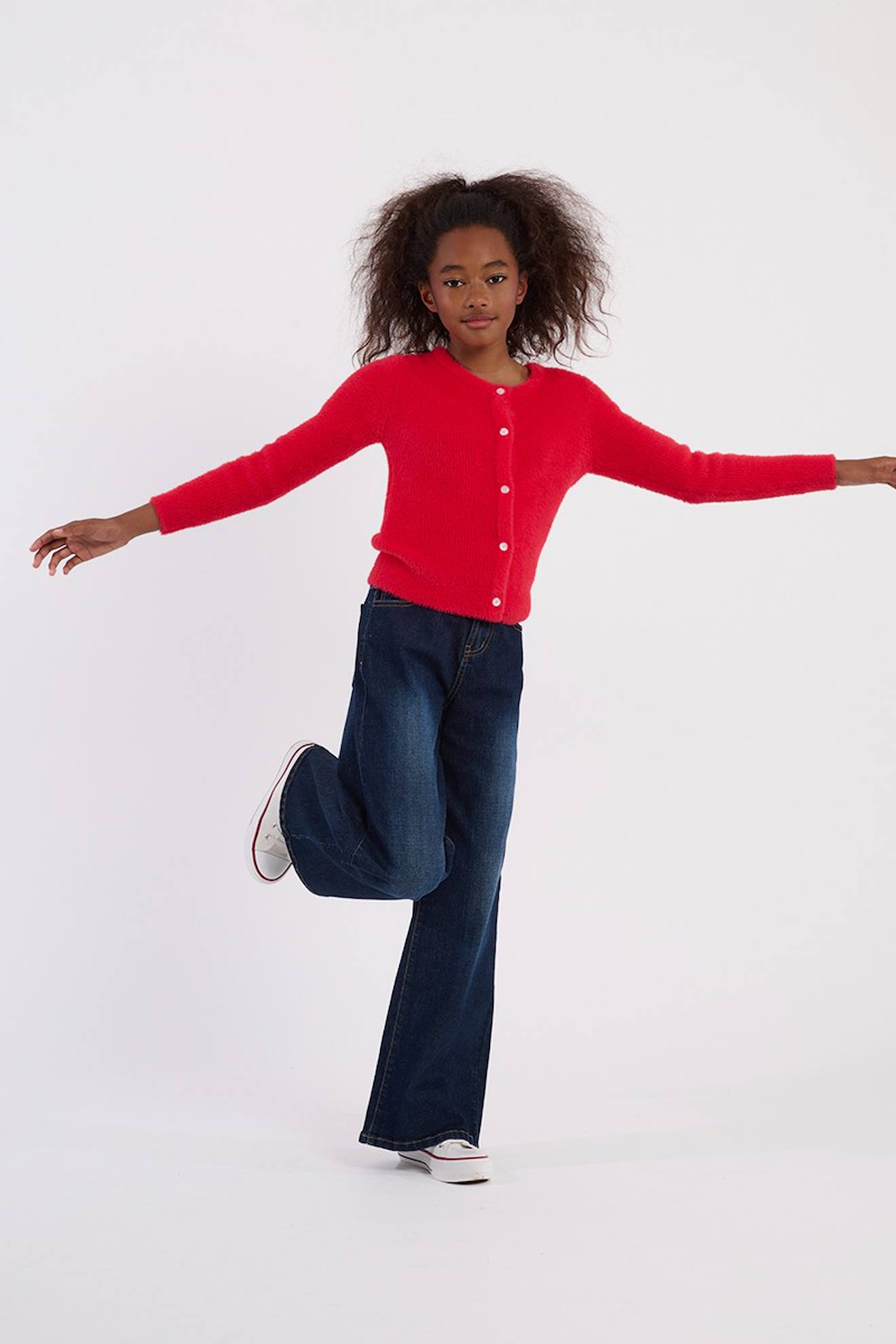 Jean Large, Taille Haute Denim Brut