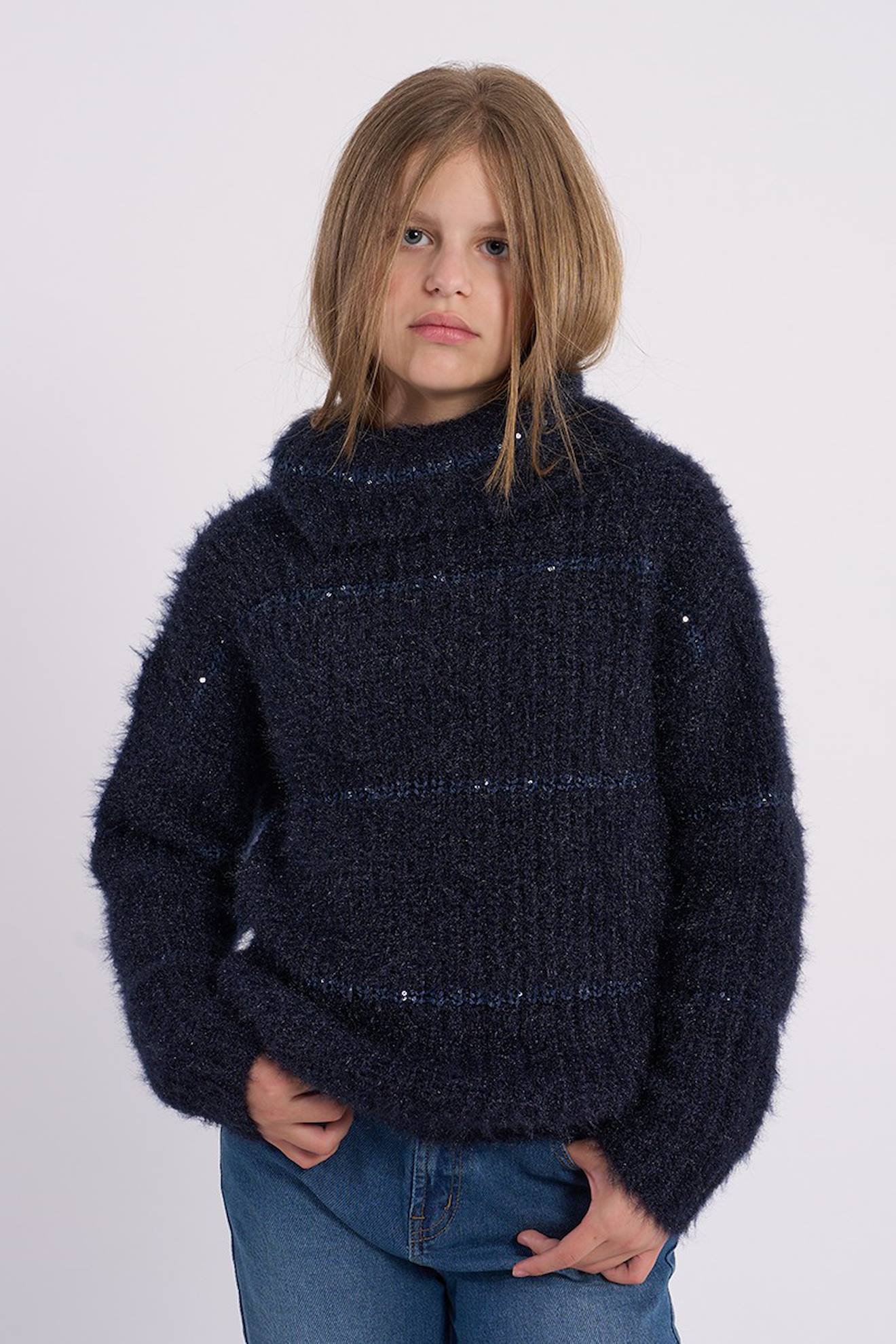 Pull-over en laine mélangée à col roulé - Toteme - Femme