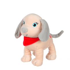 -Peluche chiot - fun puppies sonores, beige foulard rouge