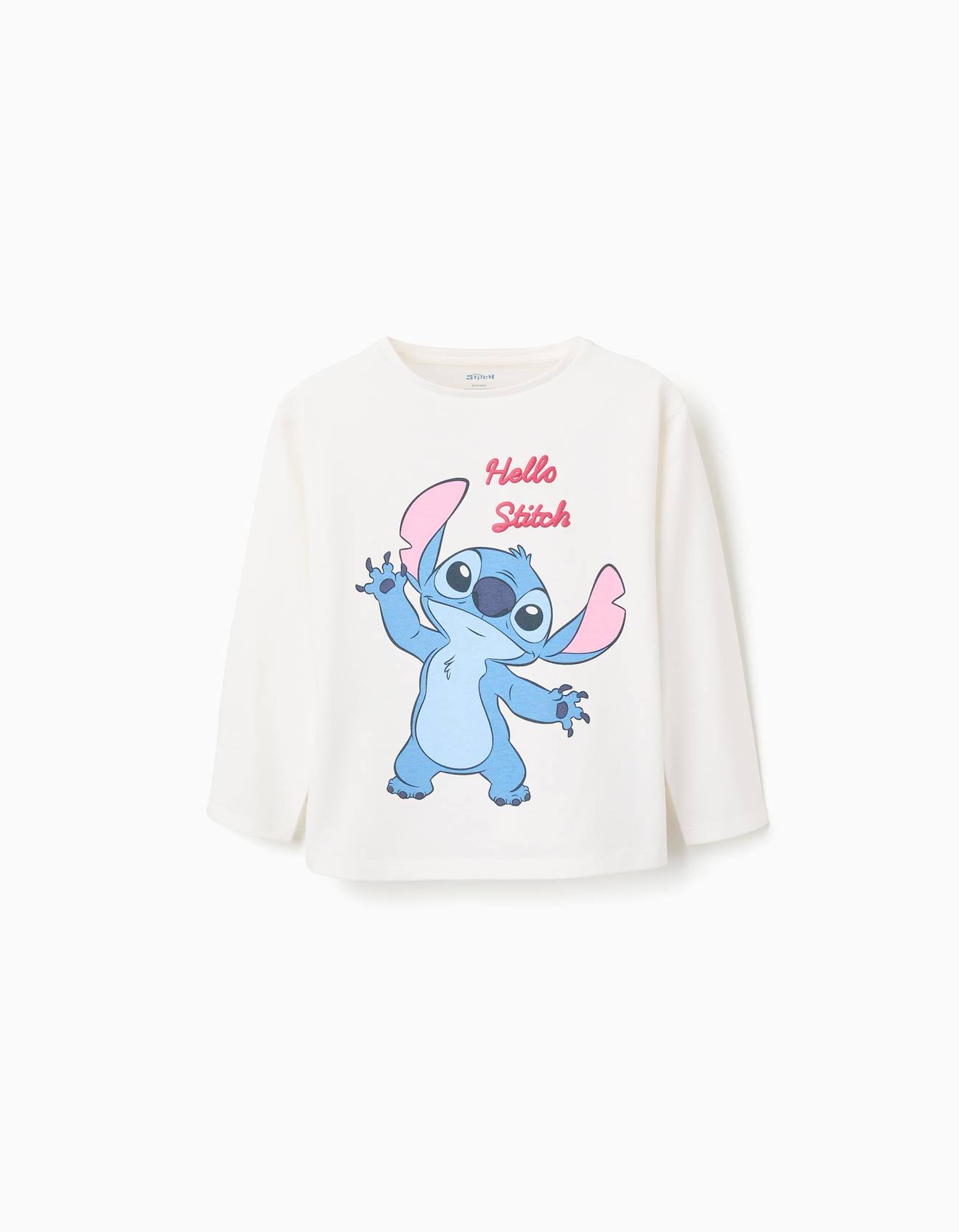 T-shirt En Coton Avec Stitch Et Volants Blanc 12 €