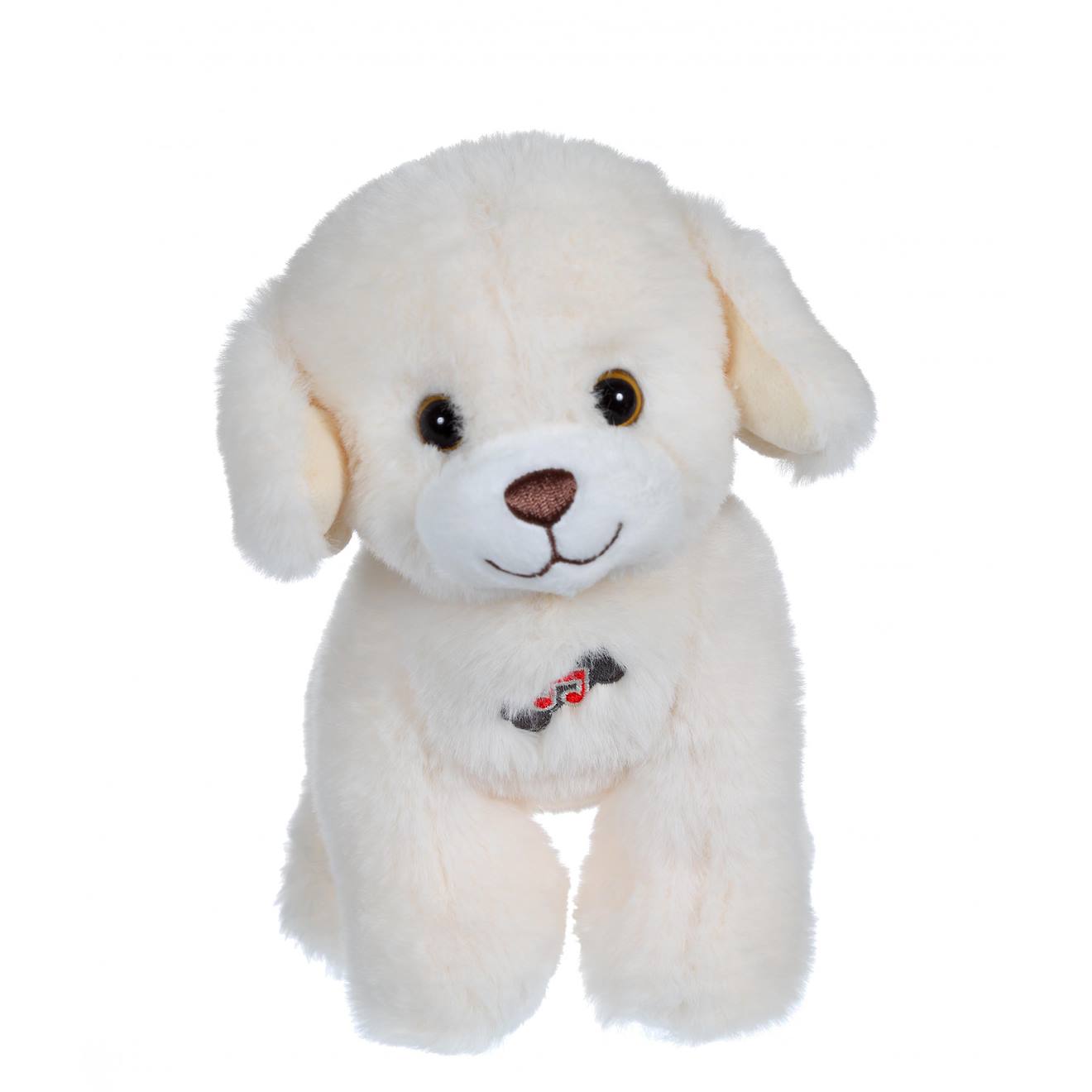 Peluche - Dogz & Kats Sonores 18 Cm - Chien Blanc