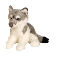 Jouet-Premier âge-Peluche - loup allongé - 30 cm