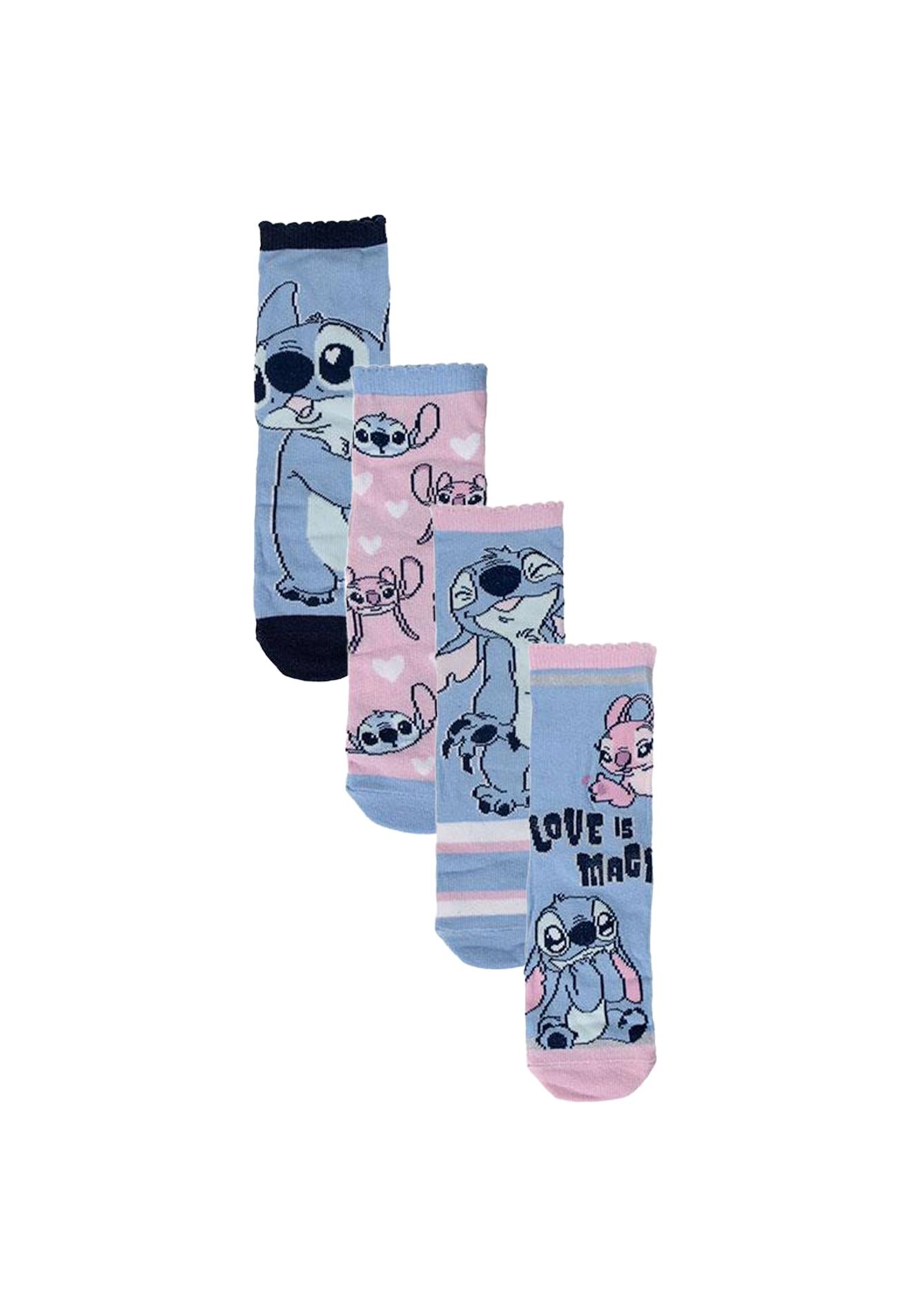 Lot De Chaussettes 4 Pièces Stitch Multicolor