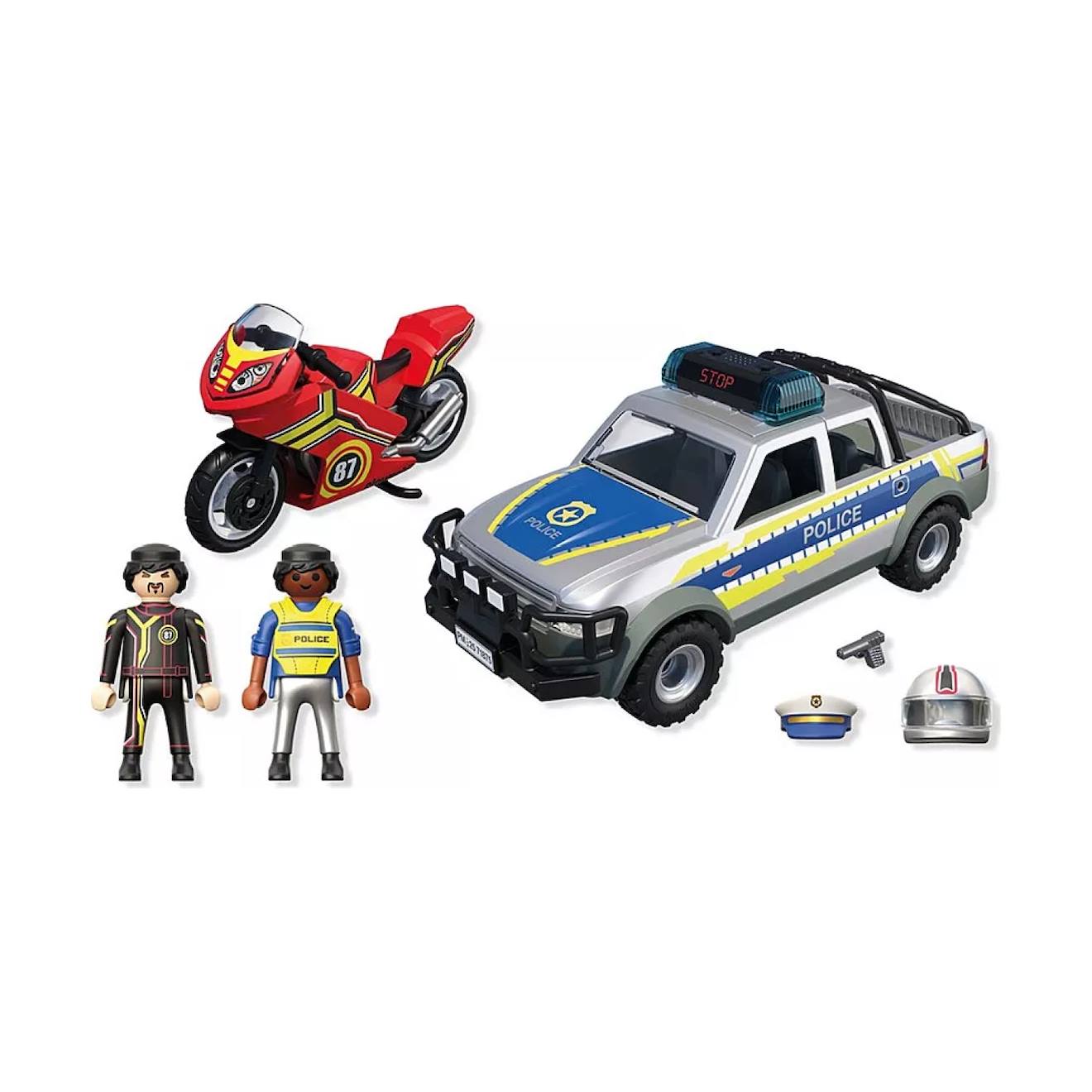 Pick-up De Police Avec Moto Et 2 Personnages 71875 Multicolore